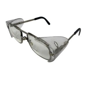 Titmus Safety Glasses Mens 5 1/2 Silver Good Z87 Aviator Metal Side Shields USA